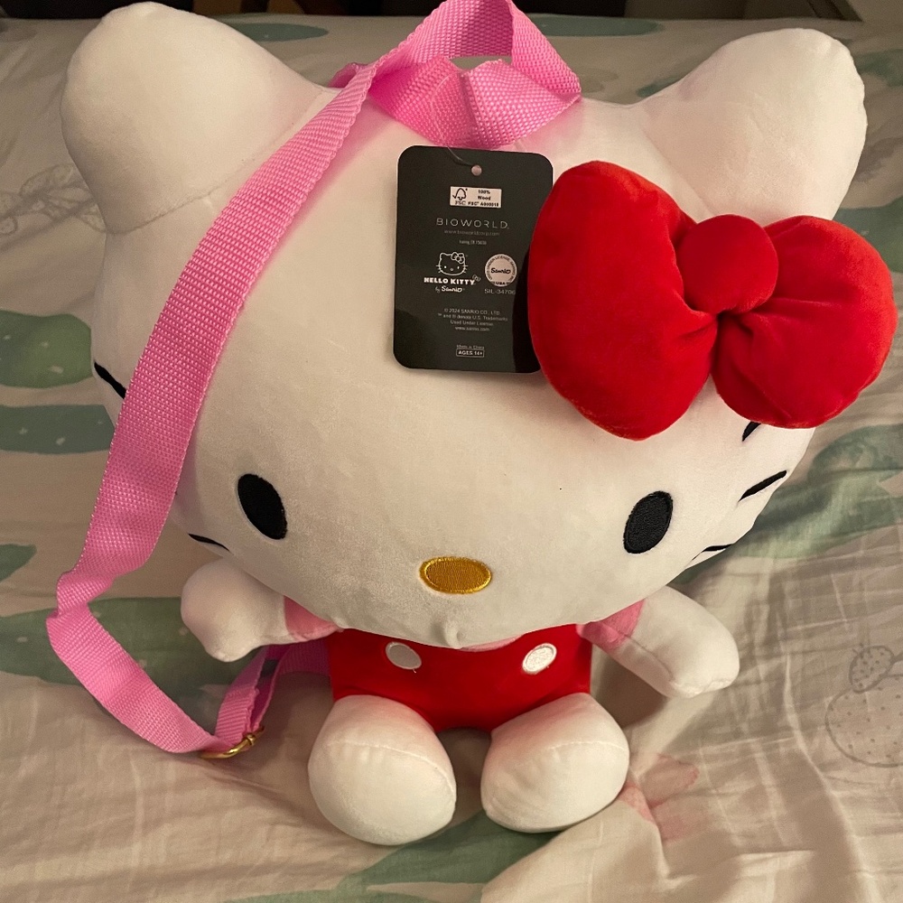 Hello Kitty Plush Backpack NWT